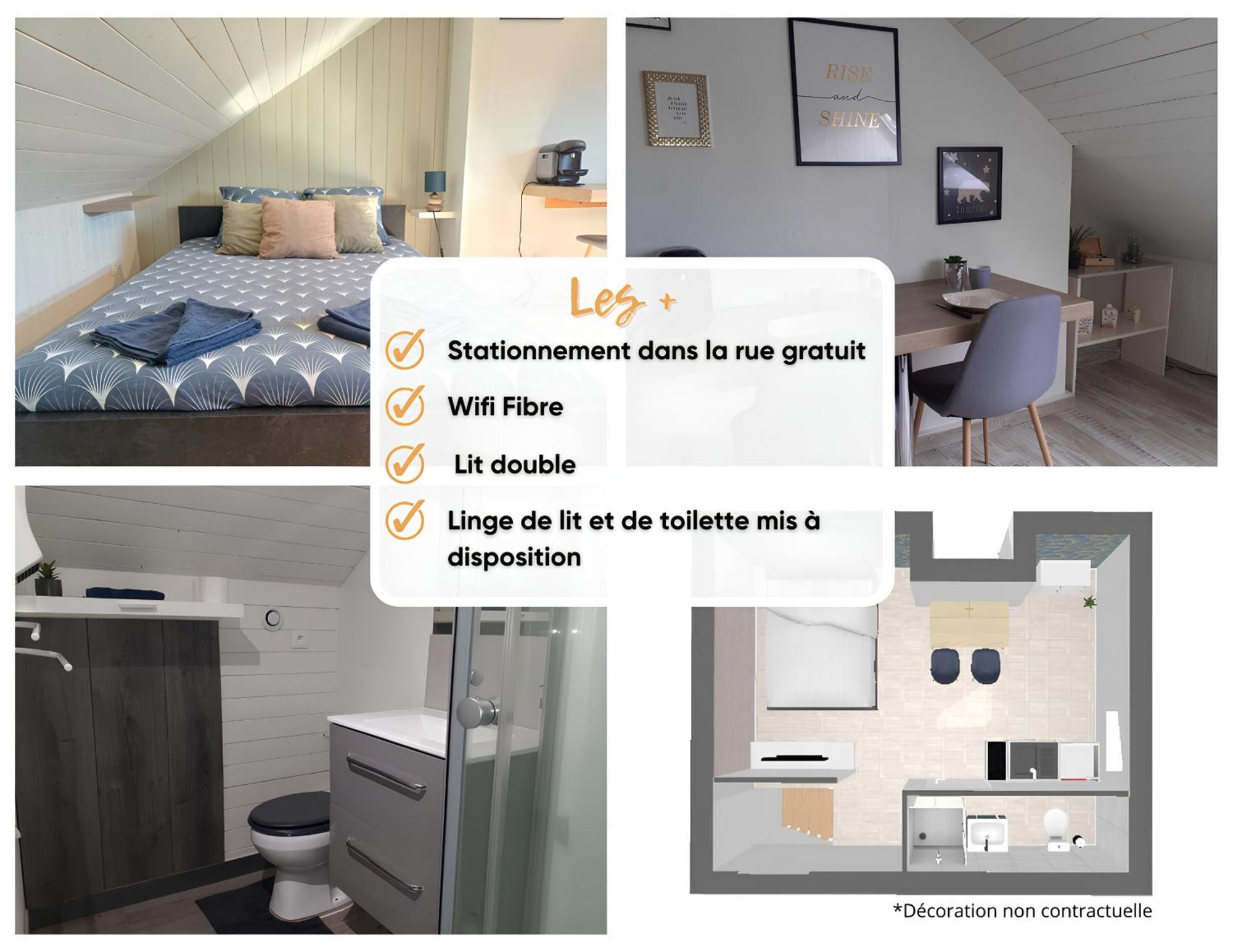 Apartment Studio Miraumont, Stationnement Gratuit, 5min Gare *